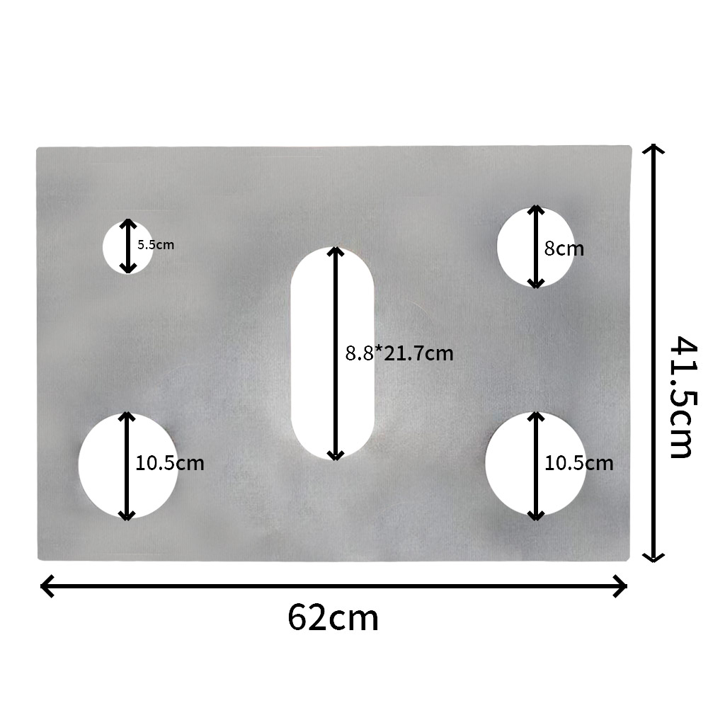Silver gas mat stove protector PTFE non stick gas cooker liner