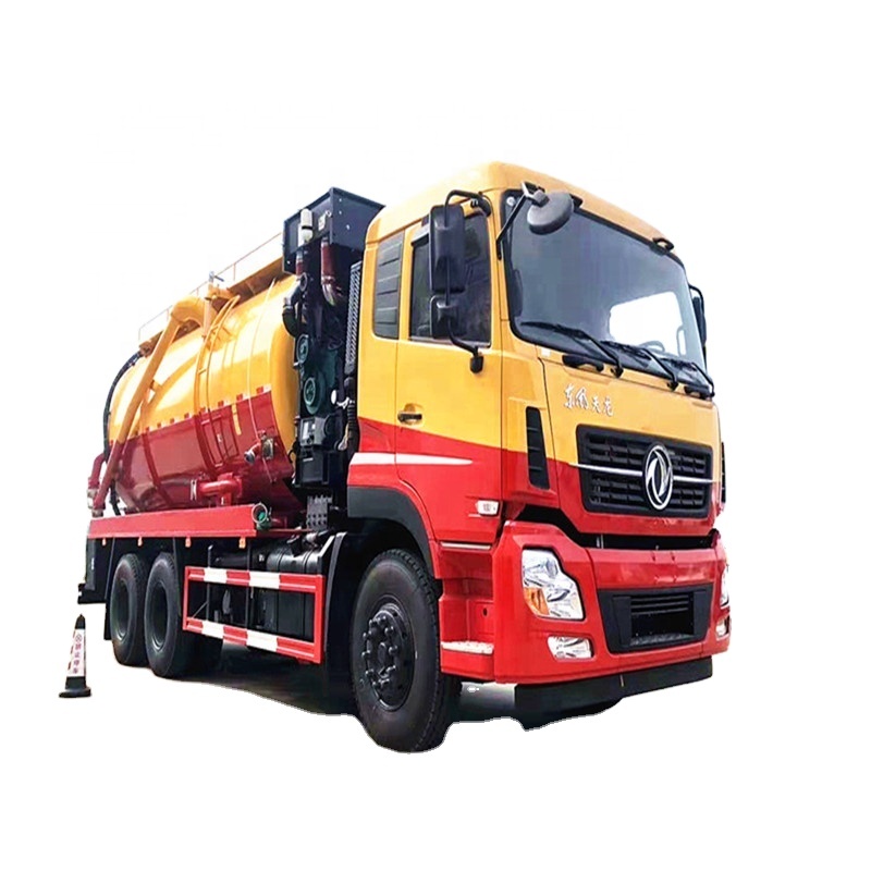 Dongfeng Вакуумный аспиратор сточных вод 3 оси фекальная очистка сточных вод и всасывающий грузовик
