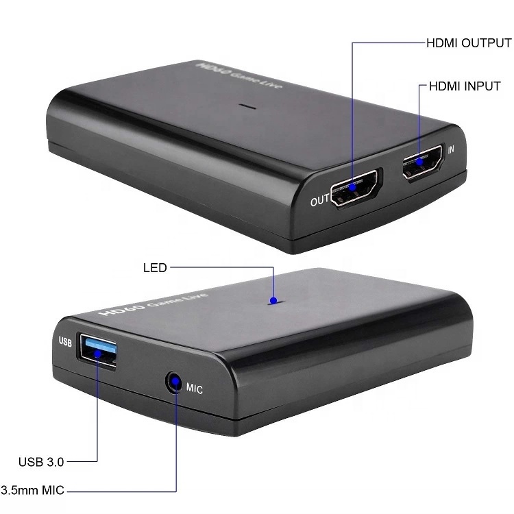 USB 3,0 UVC HD60 видеозахват для игры в прямом эфире