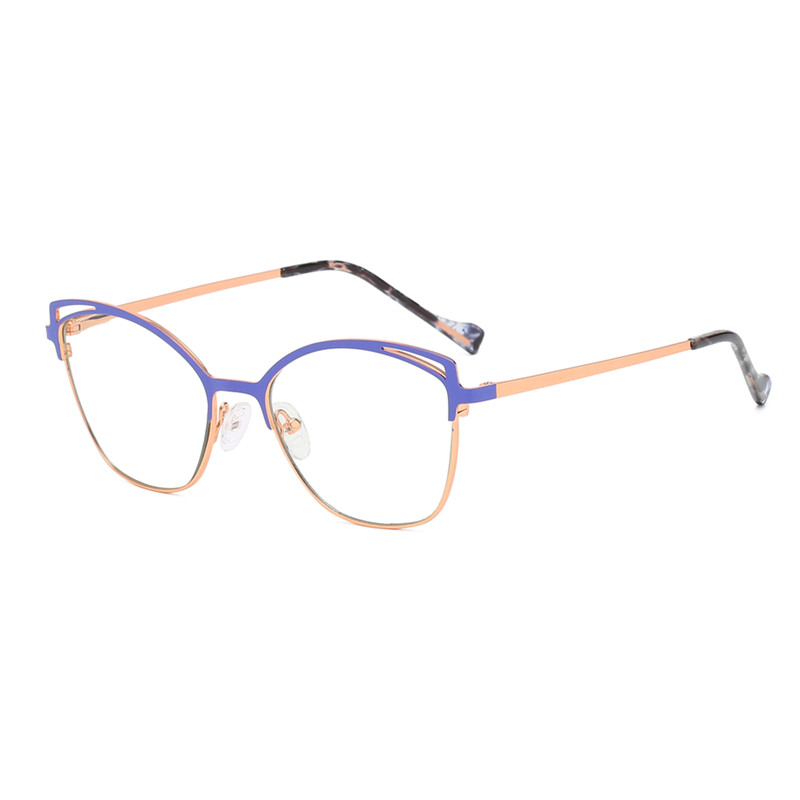 Cateye пружинные петли металлические серебристые зеленые очки для очков gafas anti luz Blue lunettes Женские оправы для очков