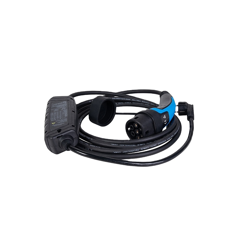 16A Mode2 Type2 EV Quick Charger 3 Phase Mobile EV Charger B Portable Charger AC Charging Plug EV Charging Station plug