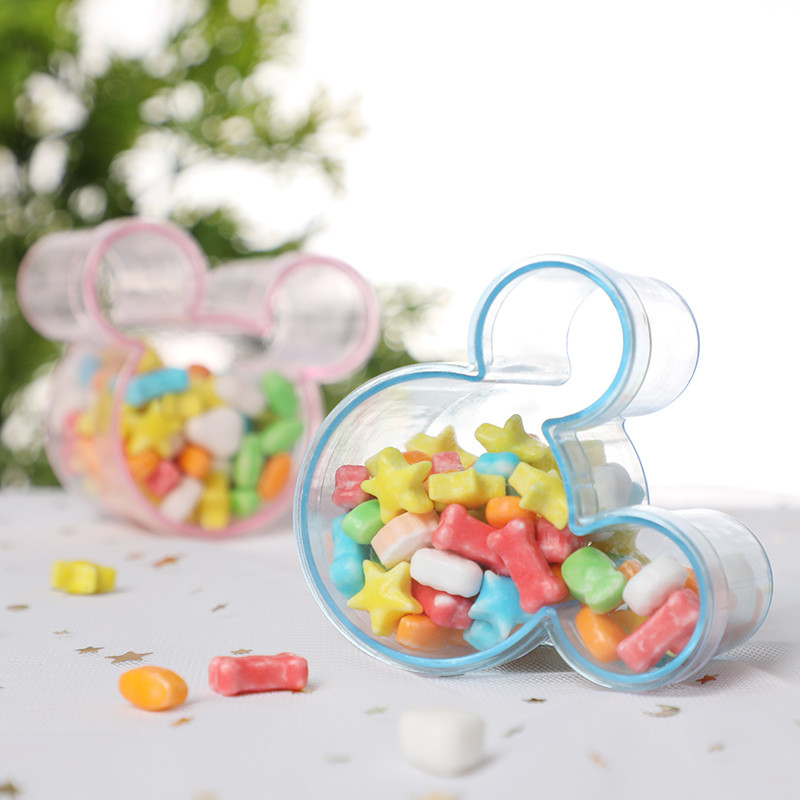 Baby Shower для детей для вечеринок по случаю Дня рождения Микки Маус пластиковая конфетная коробка для свадебного украшения