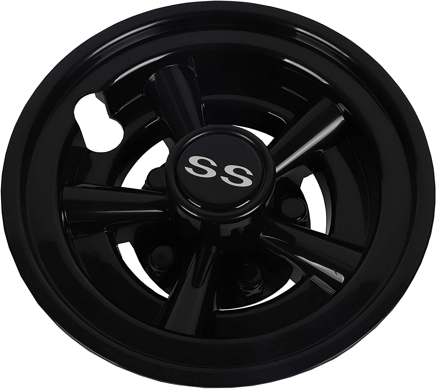 8 Inch Golf Cart Wheel Covers for EZGO, Club Car, Yamaha - Universal Snap-on Installation, Set of 4
