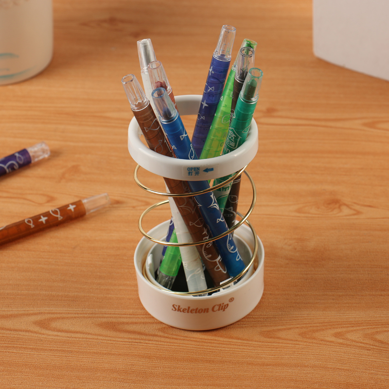 manufactory wholesale office customized logo pen stand pen holder