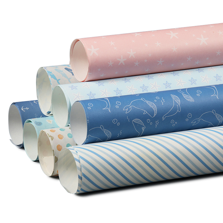 Производители Papel De Regalo милые различные узоры оберточная бумага рулон Заказной крафт упаковка подарочная упаковочная бумага