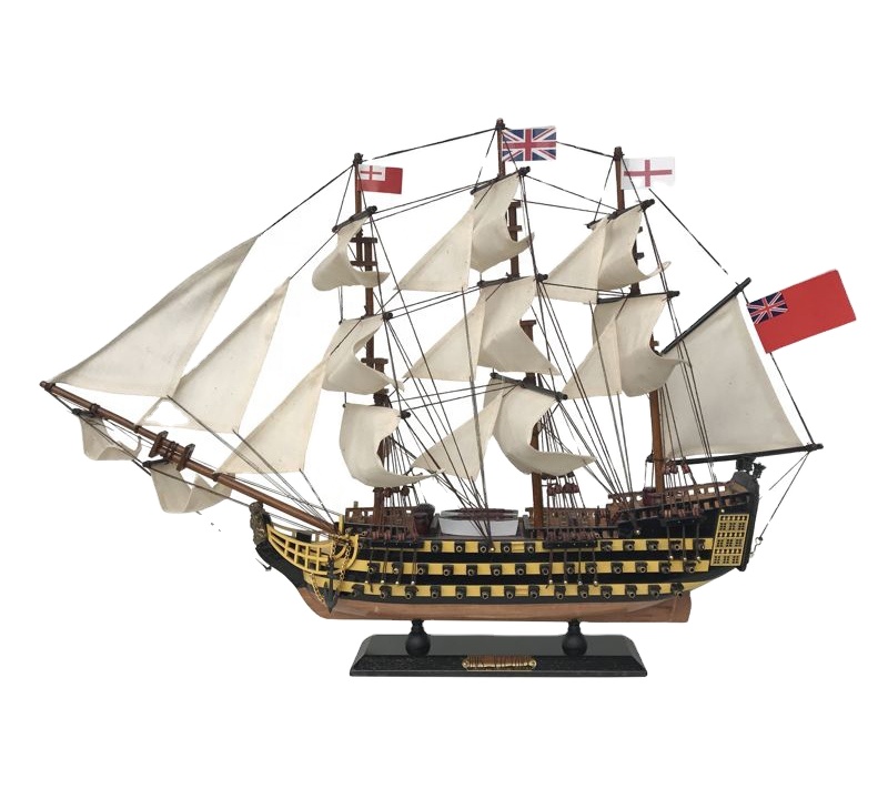 Деревянная модель корабля HMS Victory, модель корабля, британский исторический Королевский военный корабль, флаг Нельсона, Морской Декор, античный коллекционный подарок