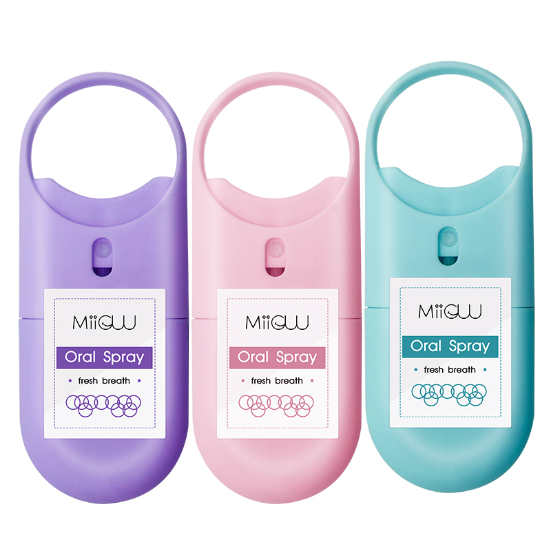 2022 hot sale mouth sprayer Breath halitosis care Lasting fragrant Replaceable Portable mouth spray