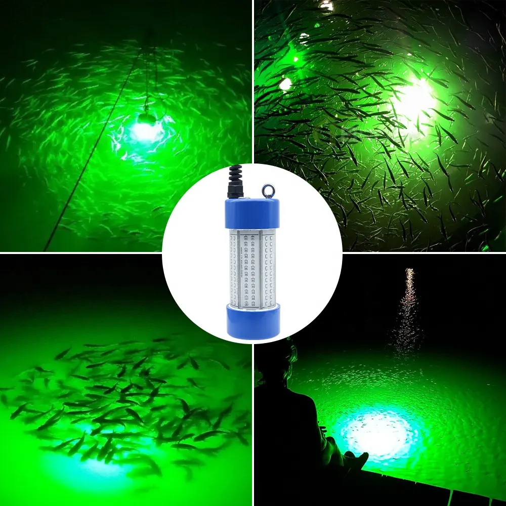 LED Submersible Fishing Light Underwater Fish Finder Lamp With 10m Cord 12VDC 100W Fishing Lamp