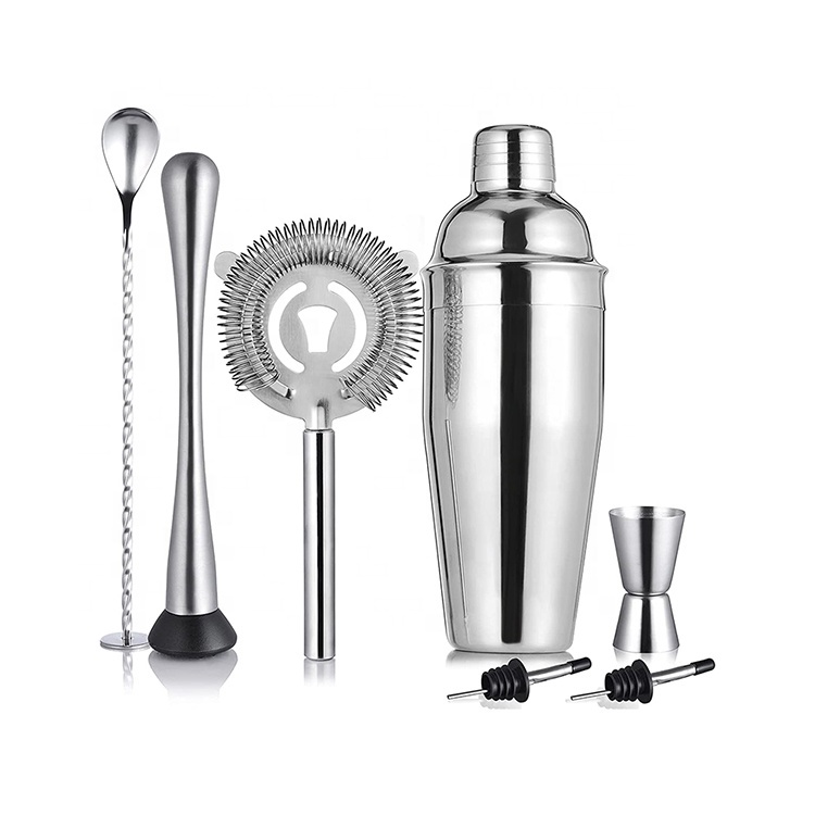 9 Piece Cocktail Shaker Set Portable Bar Set Bartender Kit for Drink Mixing Bartending Tools Gifts Bar Tools