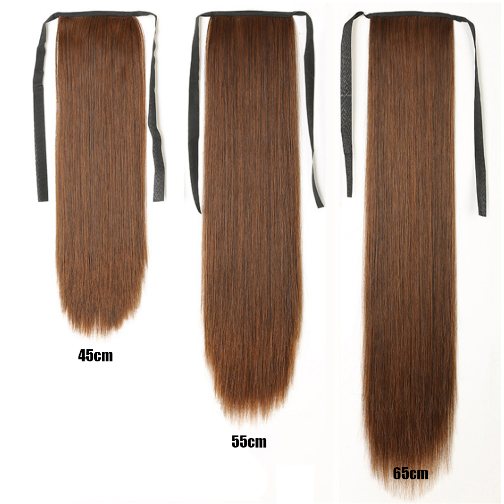 FX-HA04 Wholesales High Temperature Matt Fiber Bangdage False Hair Women's Long Straight Ponytail Hair