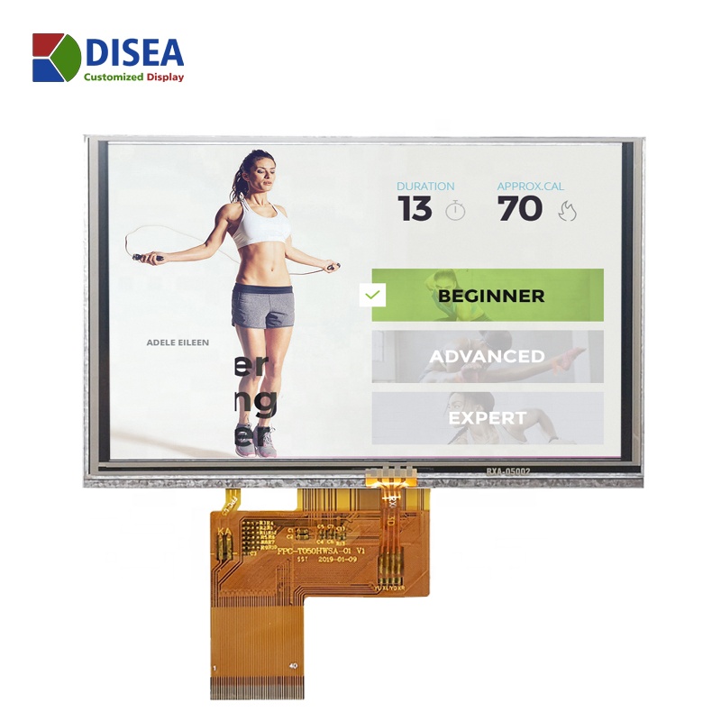 5,0 дюймовая панель ЖК-дисплея IPS tft 800x480 с резистивным сенсорным экраном