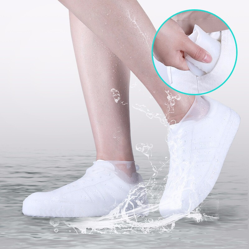 Best Price Rain Boots Slip-Resistant White Shoe Cover Rubber Women Man Rain Boots