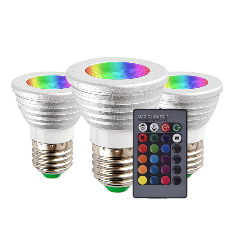 Светодиодные rgb-лампы 5 Вт с дистанционным управлением, потолочные лампы, чашка, цветной прожектор RGBW E27 GU10 GU5.3, светодиодные лампы с эффектом памяти