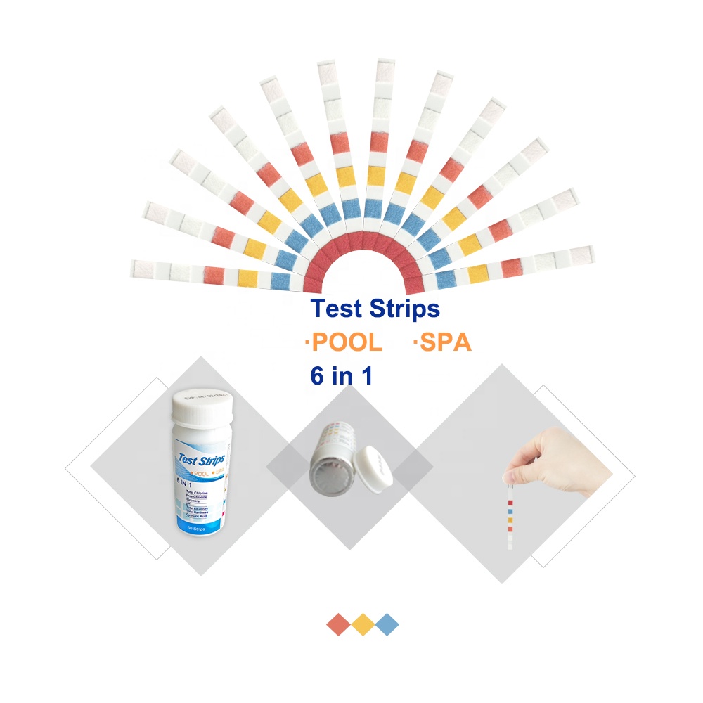 Pool rapid PH chlorine water test kits 6 way swimming pool water test kit