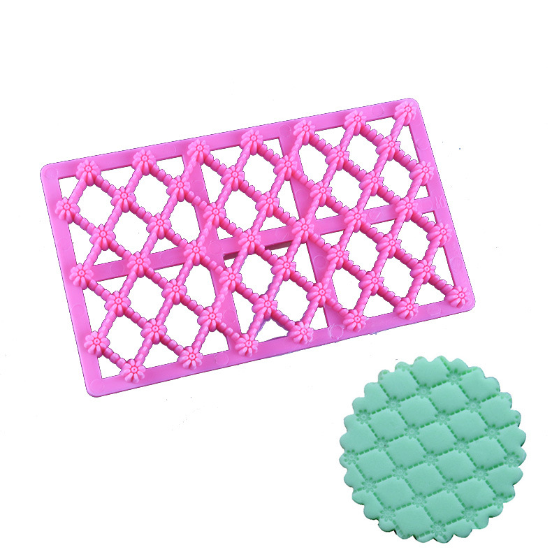 Octagonal flower Plastic Printing Biscuits Cookies Cutter Mould Embosser Cake Decoration Kitchen Baking CupCake Mould