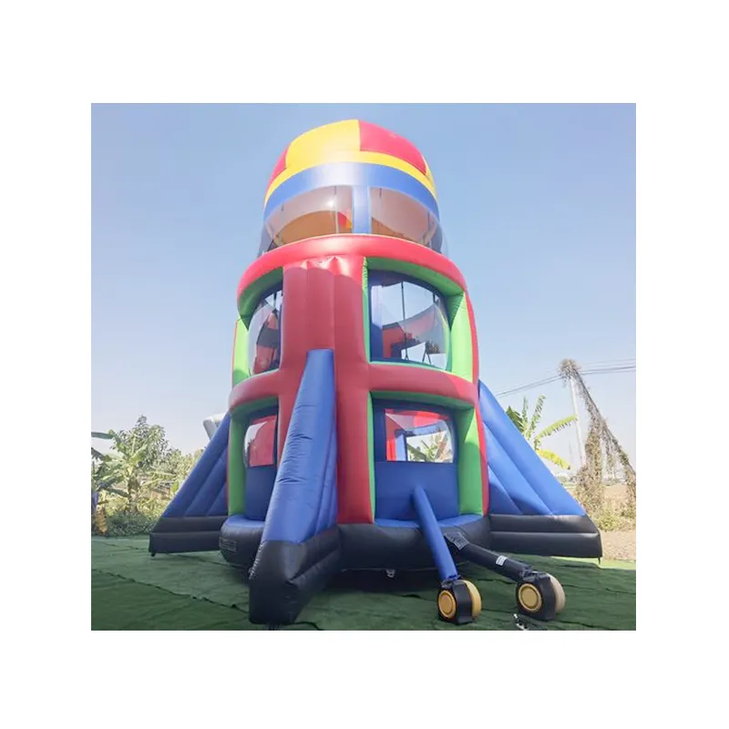 Hot Sale Inflatable  Sport Game inflatable parachute rocket bouncer for adults & kids