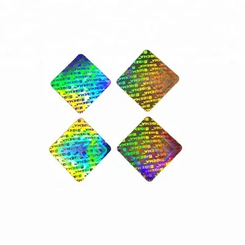 custom design holographic sticker with serial numbers die cut in sheet