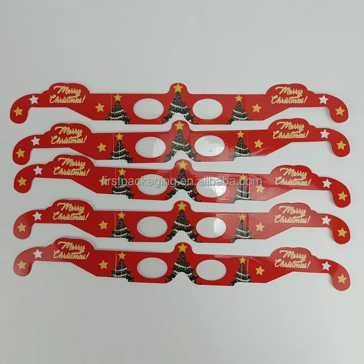 2024 new design Customized Printed Paper 3D Firework Diffraction Glasses