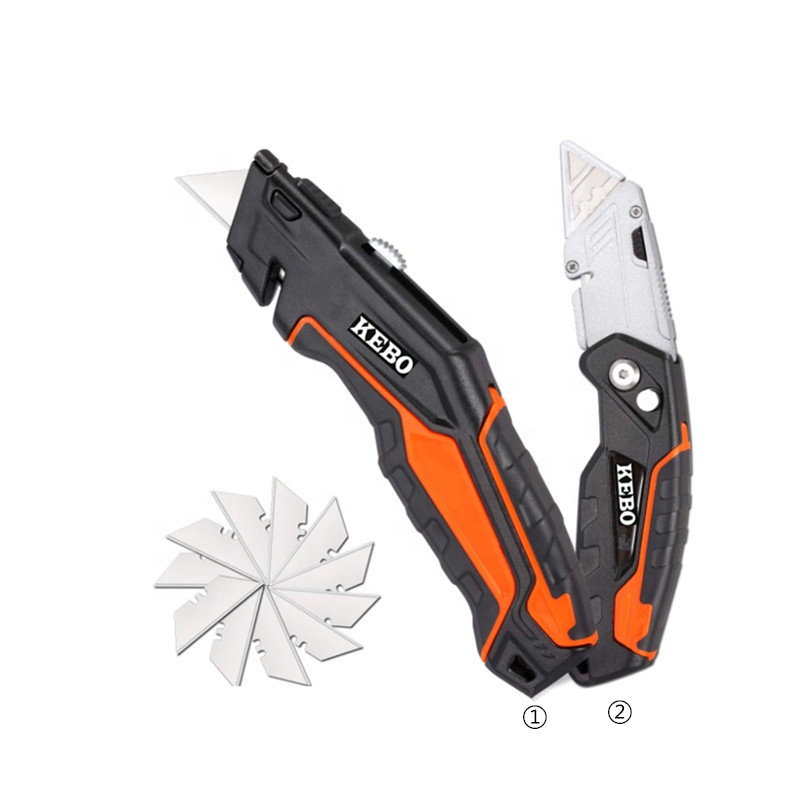 KB-805 Utility Cutter Safety Knife with 5PCS T type Replacement Blades