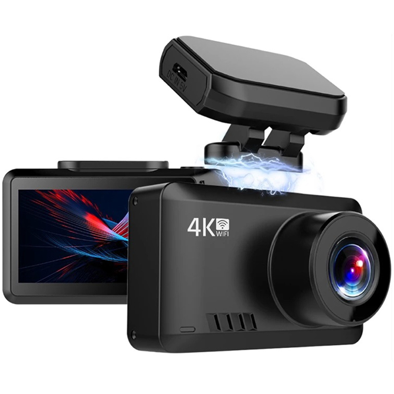 4K двойная Автомобильная камера высокого разрешения 2160P двойная видеокамера 2K UHD широкий угол обзора 170 градусов автомобильная видеокамера видеорегистратор