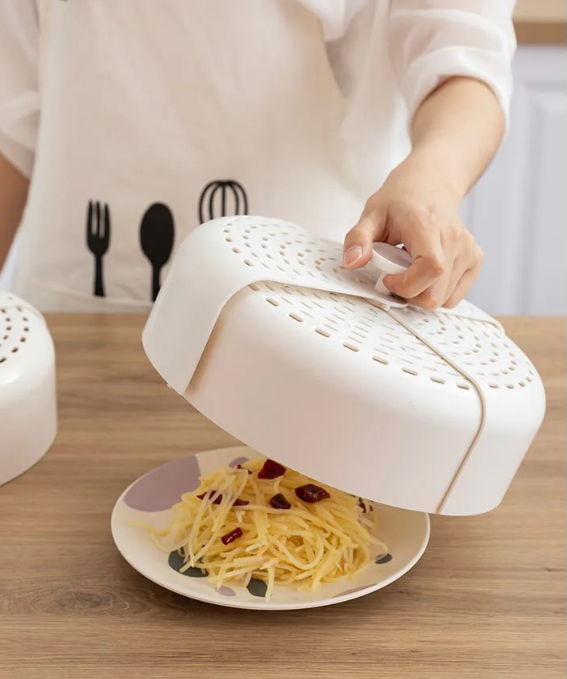 White Foldable Portable Food Cover table cover plastic