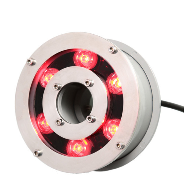 IP68 водонепроницаемый литой алюминий 24 В Dmx RGB 6 Вт светодиодный кольцевой светильник для фонтана