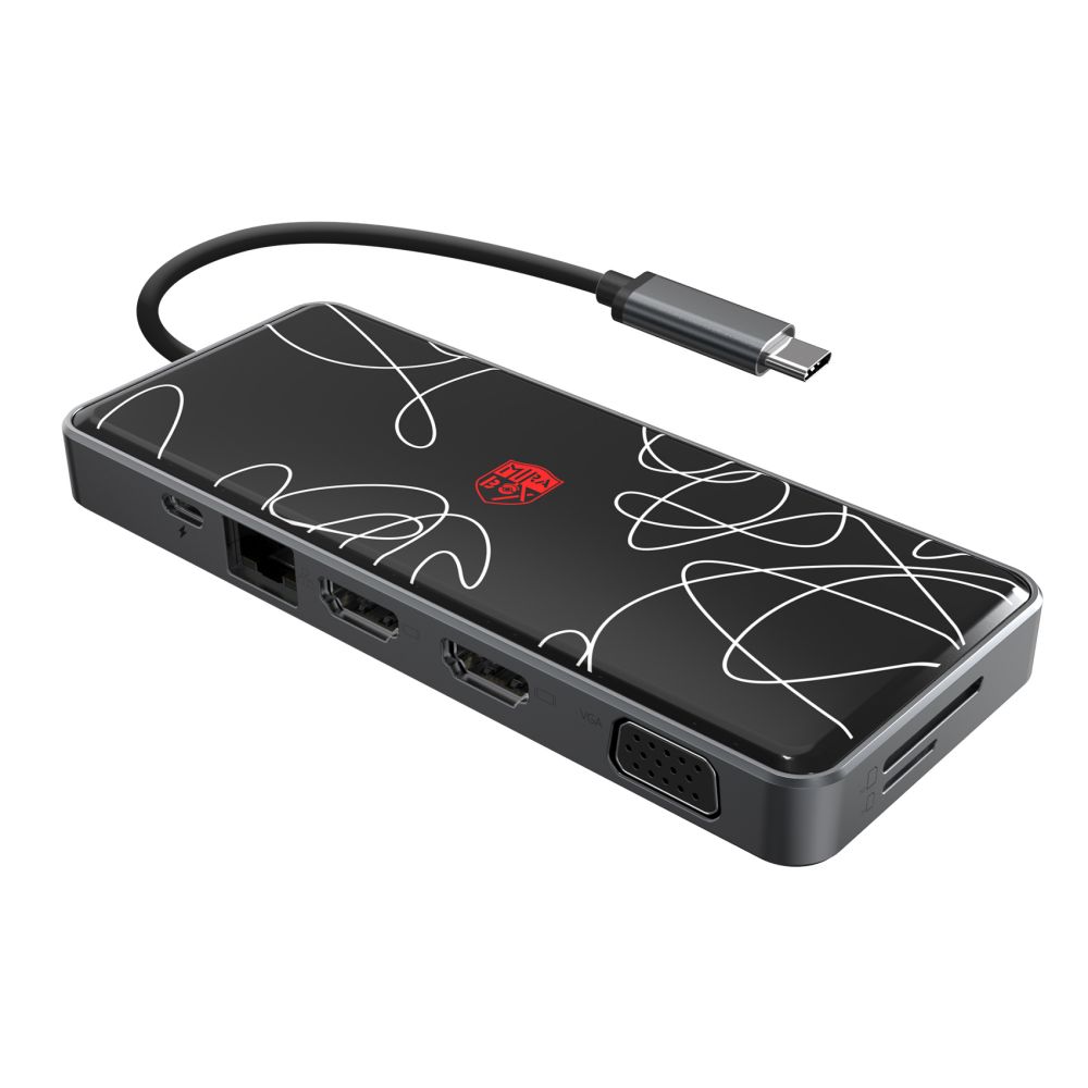 Док-станция Mirabox 12 в 1 с поддержкой OTG, USB 3,1, MST, HDMI, VGA, RJ45
