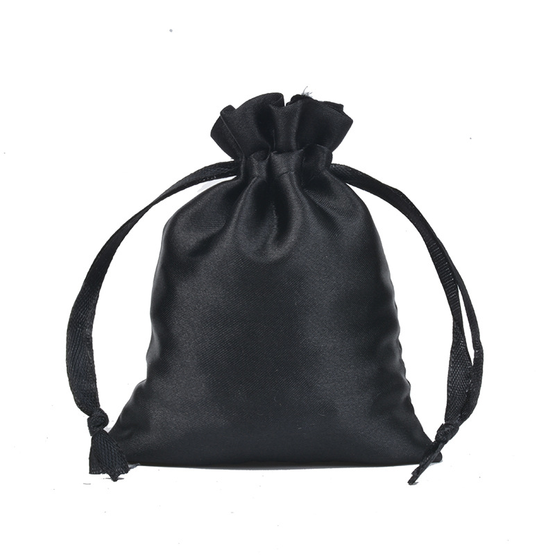 Custom size soft Silver Satin Bags Wedding Favor silk satin Drawstring Jewelry Packaging Pouch Baby Shower Christmas Gift