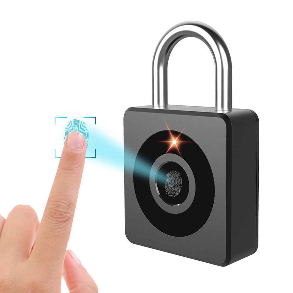 Защита безопасности из алюминиевого сплава с разъемом USB зарядка замки чемодан сумки двери замок сенсорный экран Смарт-сканер отпечатков пальцев