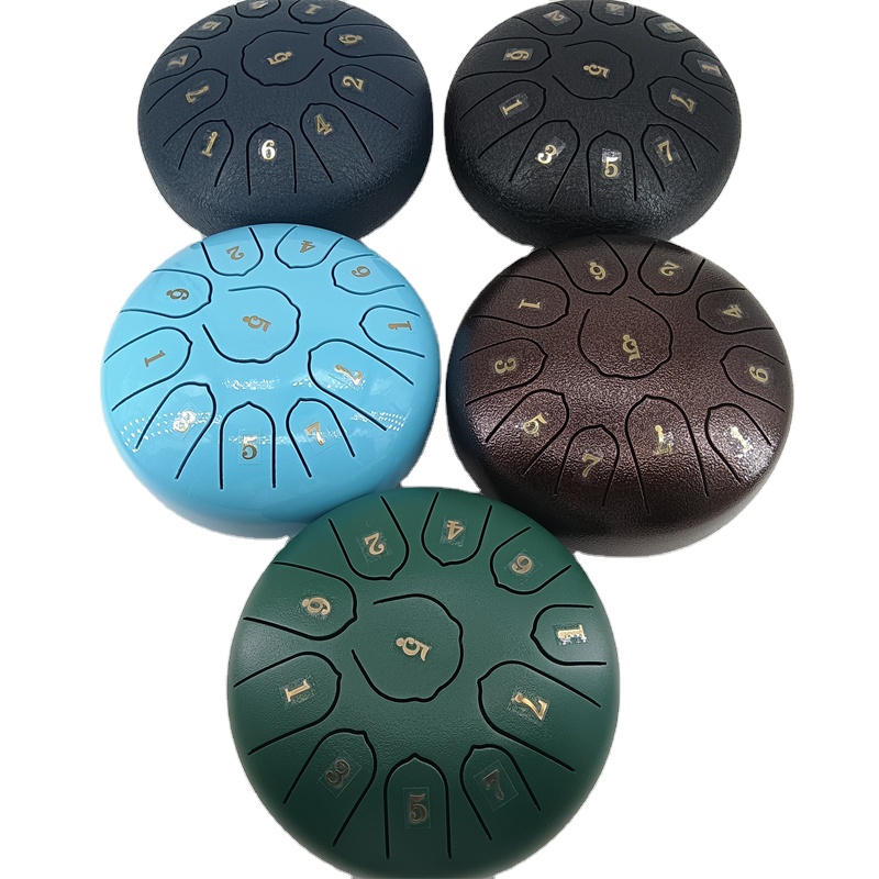 Барабан для продажи, 11 заметок, 6 дюймов, музыкальные инструменты Handpan с барабаном, маленькие стальные барабаны с язычком