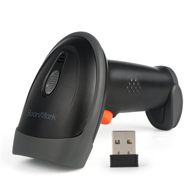 Беспроводной USB 1D и 2D сканер штрих-кода, предназначенный для сканирования мобильных и компьютерных экранов в супермаркете