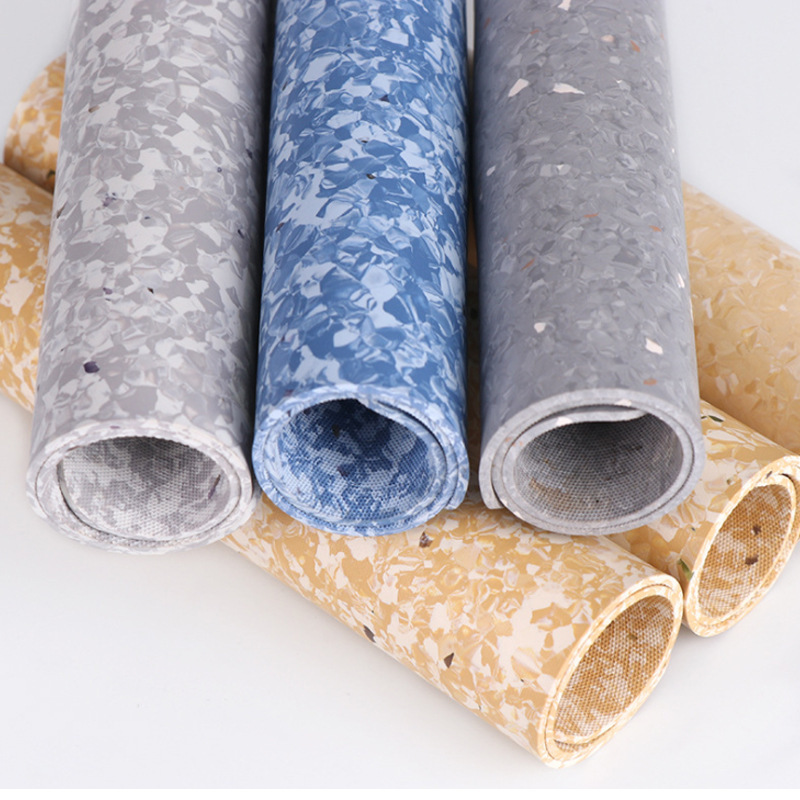 Waterproof PVC Sheet Flooring - 5mm Thick, 2mm Anti-static PVC Vinyl Roll for Indoor Gym and Hospital Use