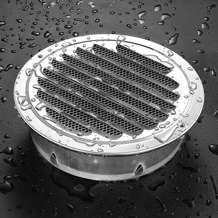 Professional Factory Stainless Steel Vent Brushed Outlet round Air Vent Grille Diffuser Cap Workshop HVAC Systems Ventilation