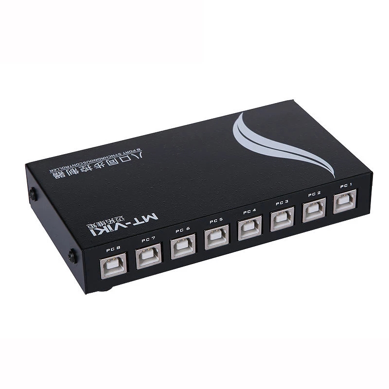 8 портов KVM Synchnorizer USB 1 комплект Управление клавиатурой мышь 8 шт. хост-клавиш пересечение мыши KVM переключатель адаптер