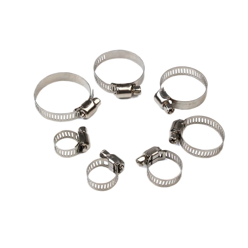60pcs Adjustable 8 to 38mm Diameter Clips Worm Gear Hose Clamp Assortment Kit for Various Pipes Automotive Mechanical Use