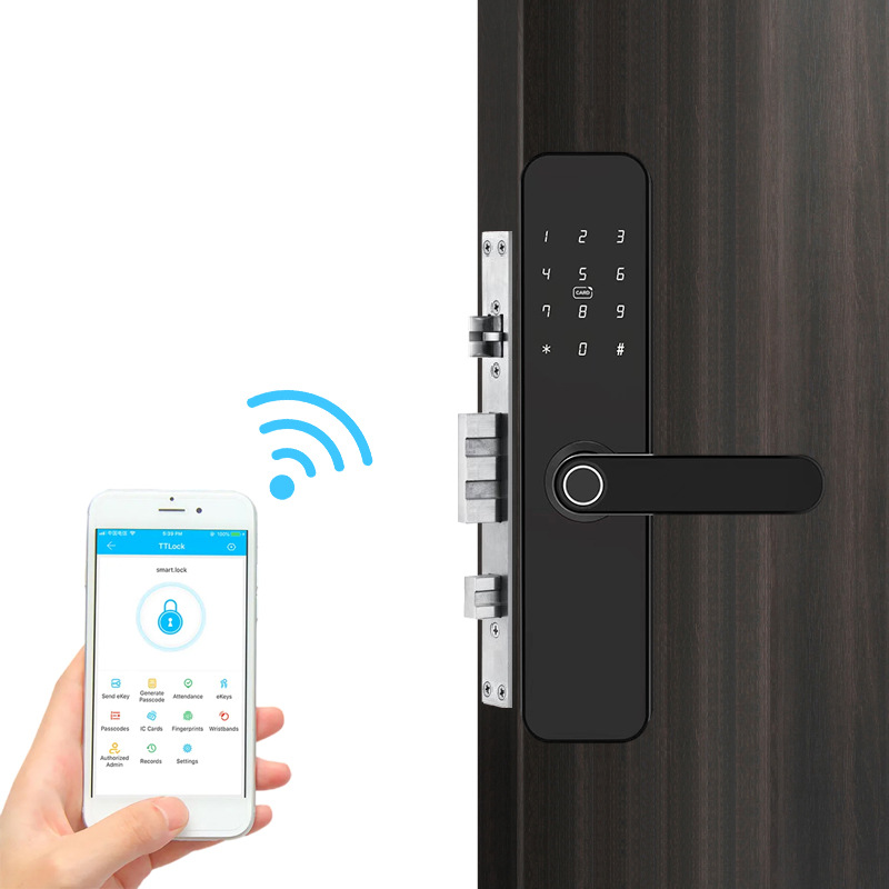 Smart Door Lock with Camera Fingerprint Access Digital Security for Wooden and Glass Doors
