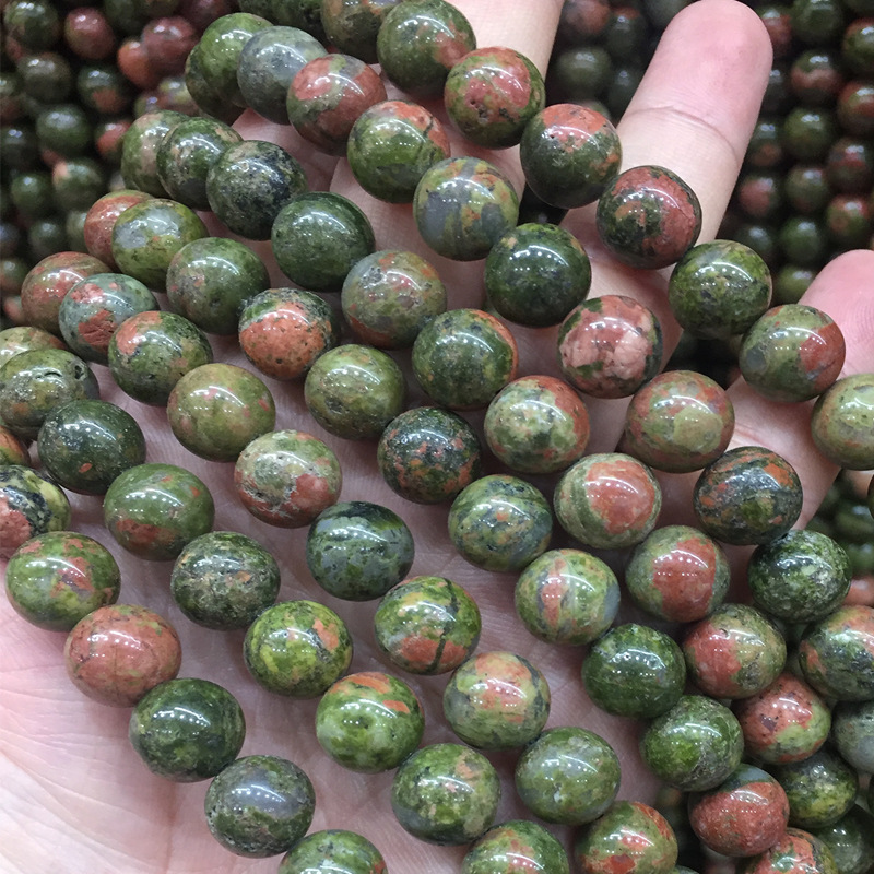 Wholesale Natural Glauconite Loose Pearl Beads for Jewelry Making Bracelet Necklace Natural Stone Beads Faceted