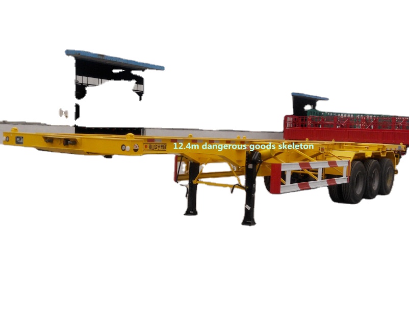 12.4m dangerous goods skeleton container transport semi-trailer