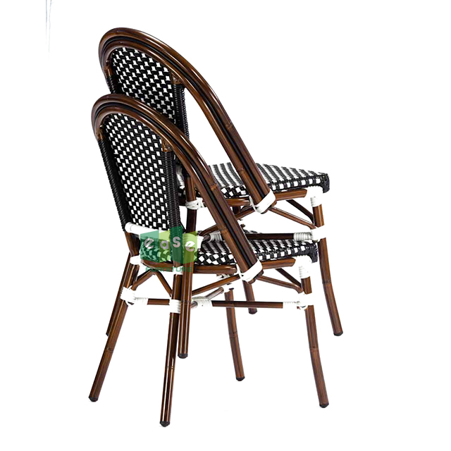 Алюминий bamboo paris bistro садовый стул ротанга (сбоку E200779)