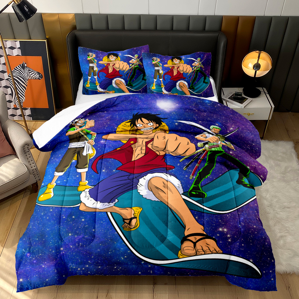 Японская анимация навигация King Luffy 3D высокое качество дизайн королева стеганое одеяло из микрофибры