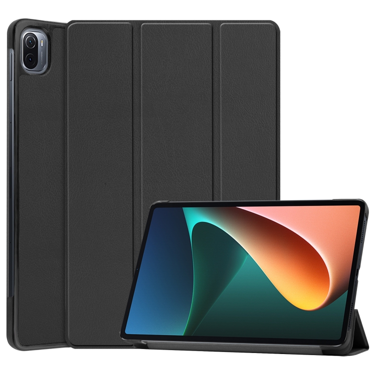 Newest For Xiaomi Pad 5 Custer Texture Horizontal Flip Leather Case with Three-folding Holder & Sleep / Wake-up Function