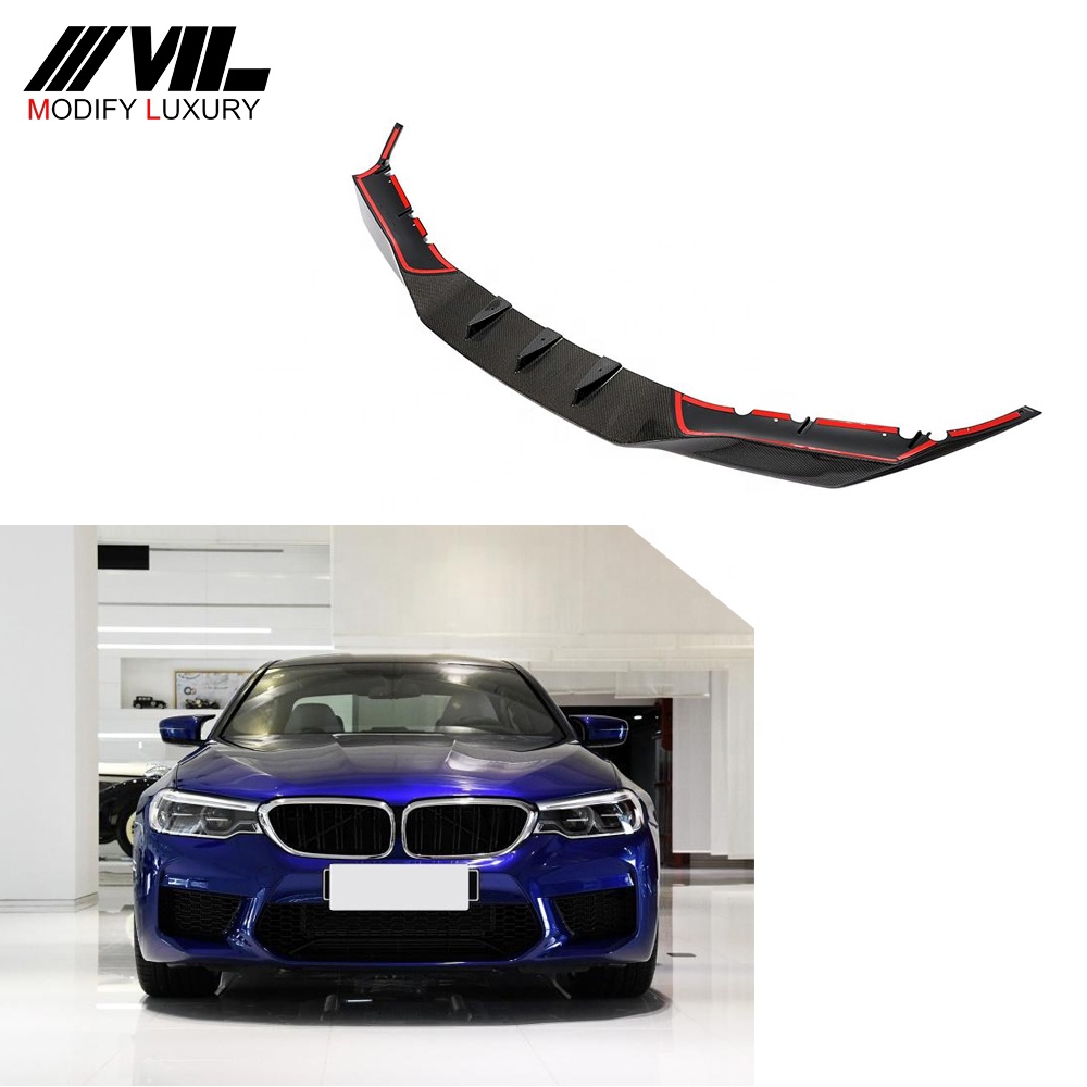 F90 углеродного волокна автомобиль передний бампер губы для BMW F90 M5 седан 4-дверь 2018-2019