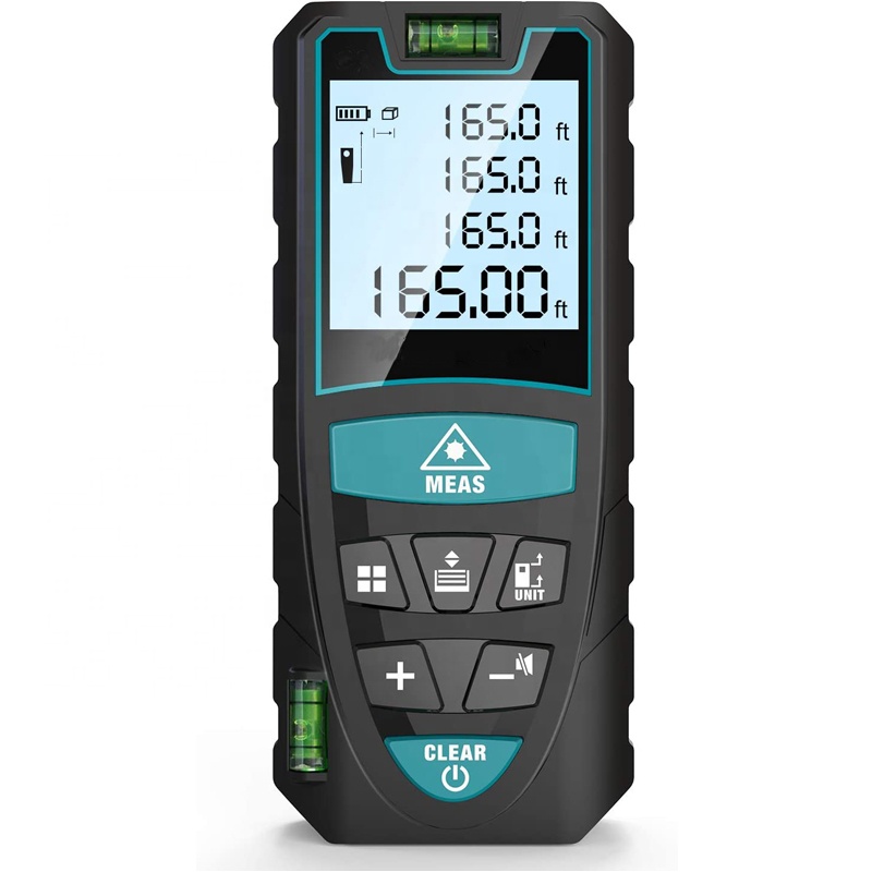 Laser Measure 20/50/70/100M Digital Laser Distance Meter Measuring Tool With 2 Bubble Levels Range Finder Area/Vol/ Pythagorean