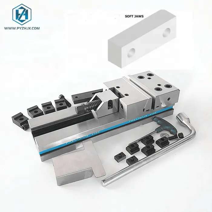 GT Precision Super Modular Vise With Thread Hole For Soft Jaw Assembly