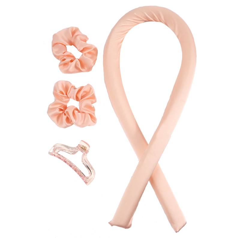 New Arrival Heatless Hair Curling Rods No Heat Hair Curler Rollers Satin Pearl Foam Headband with Scrunchies Set