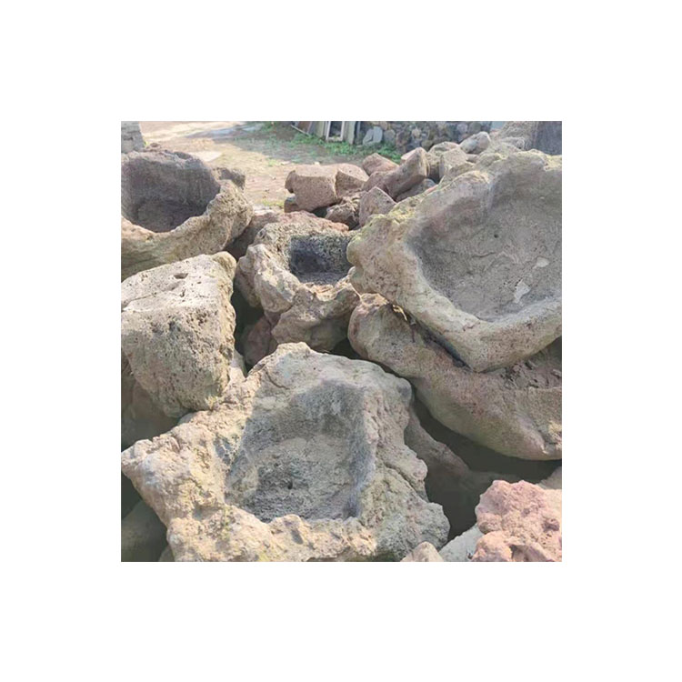 Outdoor Garden Decorative Volcanic Stone Pot For Tree Plants