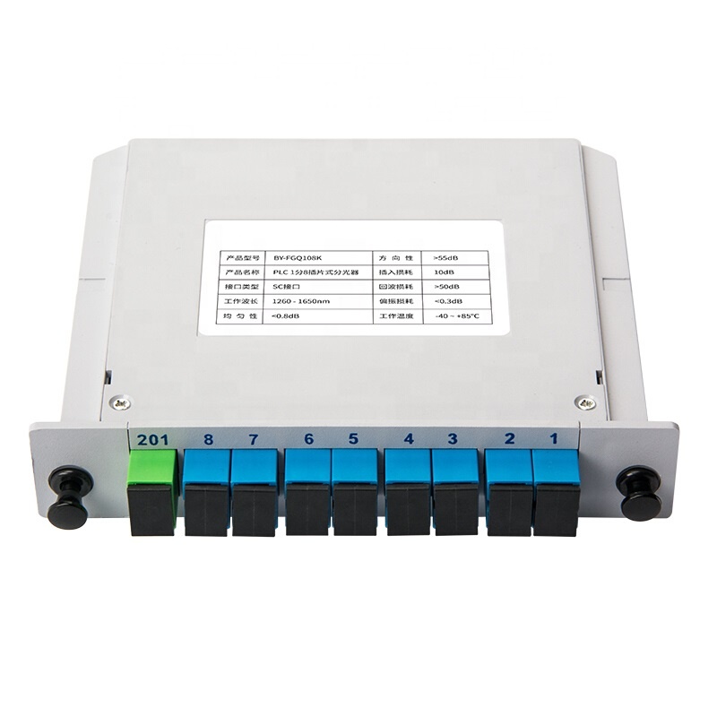 Hot sale splitter 1*8 sc upc optical fiber Insertion type PLC splitter passinve optical splitter