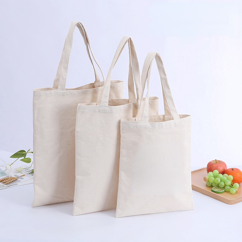 Personalized Blank Plain Small Cotton Canvas Bags Reusable Promotional Shopping Cotton Tote Bags for Daily Life Beacjh Outdoor