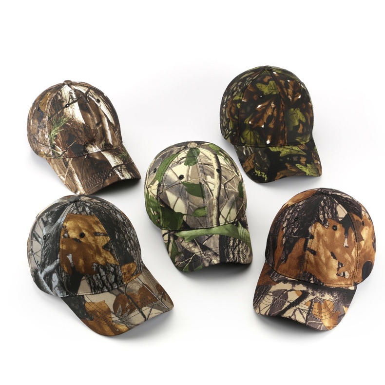 6 Panel Structuring Sports Caps Curved Brim Gorras Custom Camouflage Polyester Printed Baseball Cap