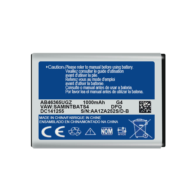 Аксессуары для мобильных телефонов oem ab46365ugz 1000 мАч двойная защита для samsung akku